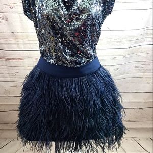 Club Monaco Ostrich Feather Skirt